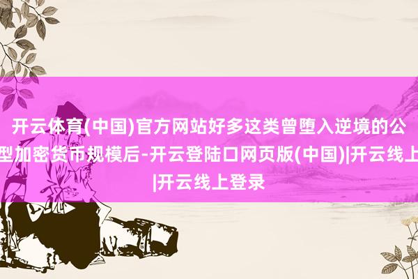 开云体育(中国)官方网站好多这类曾堕入逆境的公司转型加密货币规模后-开云登陆口网页版(中国)|开云线上登录